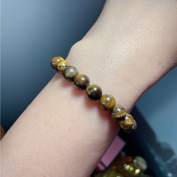 Natural Stone Tiger’s Eye Crystal Healing Bracelets 8mm - Picture 2 of 3